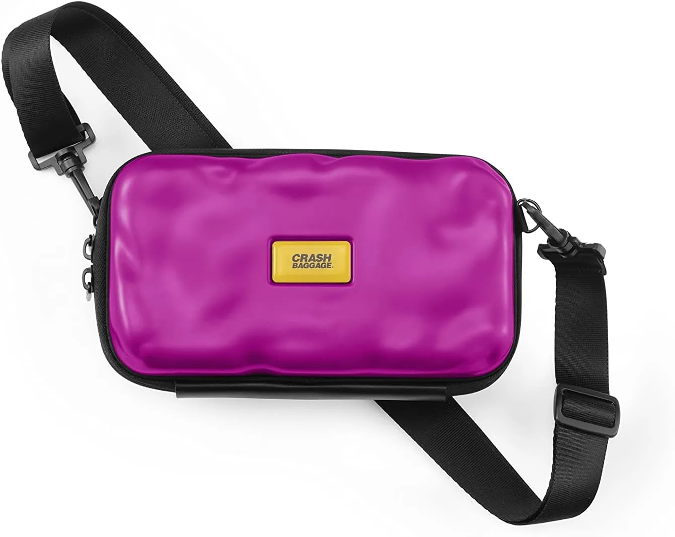 CRASH BAGGAGE Mini Icon Bag - Hardshell Travel Crossbody, Clutch & Sling Bag with Removable Shoulder Strap, Polycarbonate Case, Secure Interior Pocket - Fuschia