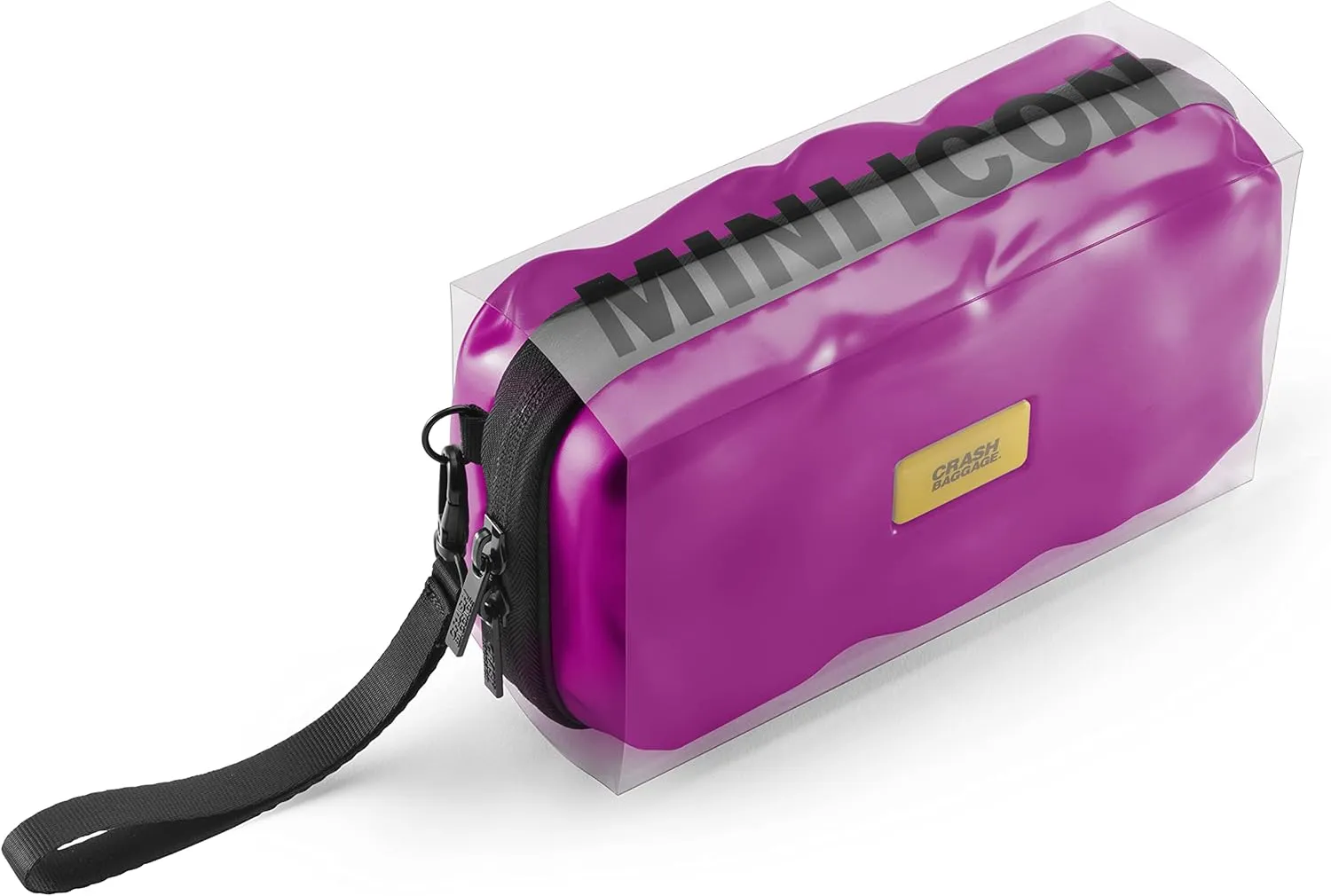 CRASH BAGGAGE Mini Icon Bag - Hardshell Travel Crossbody, Clutch & Sling Bag with Removable Shoulder Strap, Polycarbonate Case, Secure Interior Pocket - Fuschia