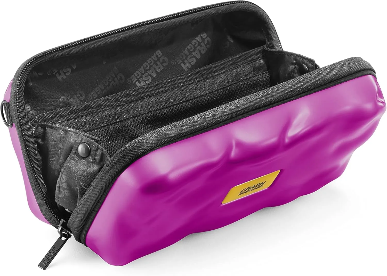 CRASH BAGGAGE Mini Icon Bag - Hardshell Travel Crossbody, Clutch & Sling Bag with Removable Shoulder Strap, Polycarbonate Case, Secure Interior Pocket - Fuschia