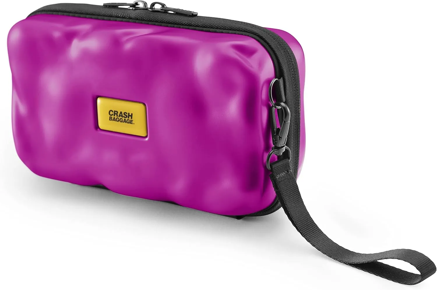 CRASH BAGGAGE Mini Icon Bag - Hardshell Travel Crossbody, Clutch & Sling Bag with Removable Shoulder Strap, Polycarbonate Case, Secure Interior Pocket - Fuschia