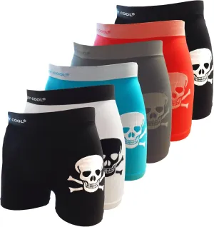 Crazy Cool Mens Comfortable Fun Nylon Seamless Short Boxer Boxer 6-Pack