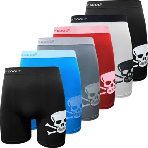 Crazy Cool Mens Comfortable Fun Nylon Seamless Short Boxer Boxer 6-Pack