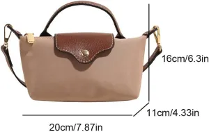 Crossbody Bag for Women Chic Lightweight Purse with Leather Top-handle Mini Shoulder Handbag Zipper Small Top Hand