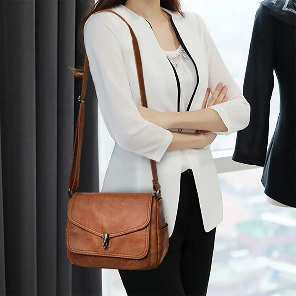 Crossbody Bag for Women Vintage Shoulder Purse Designer Tote Bag Soft Leather Top Handle Satchel Purse Hobo Handbag
