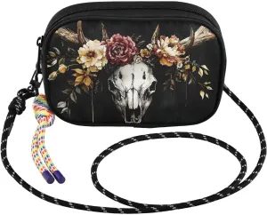 Crossbody Bag Skull Garland Leaf for Women Cell Phone Purses Women's Small Shoulder Handbags Wallet Purse with Strap