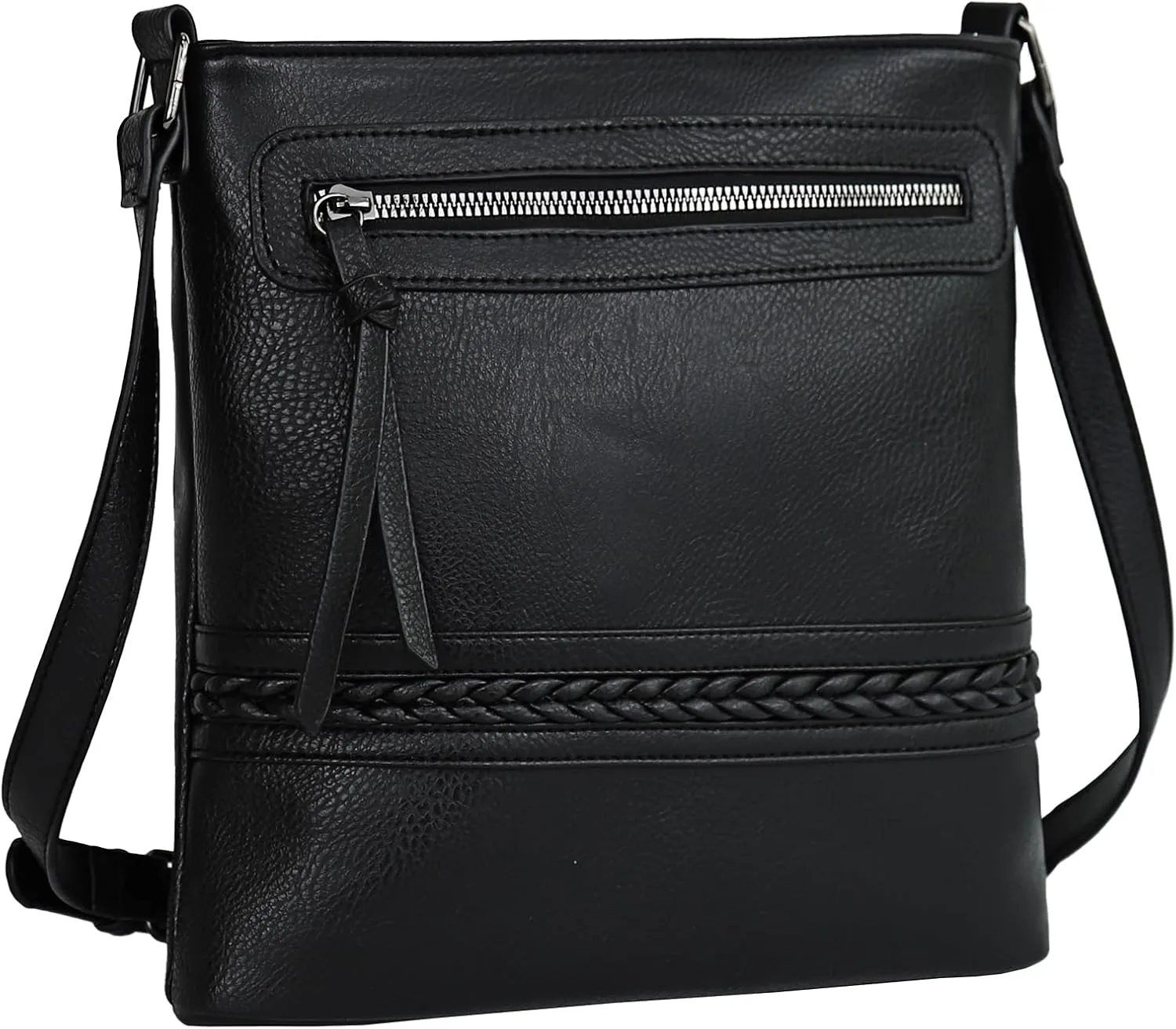 Crossbody Bags for Women, Multi Pocket Adjustable Strap Shoulder Bag, Western Hand Woven Leather Satchel Purse