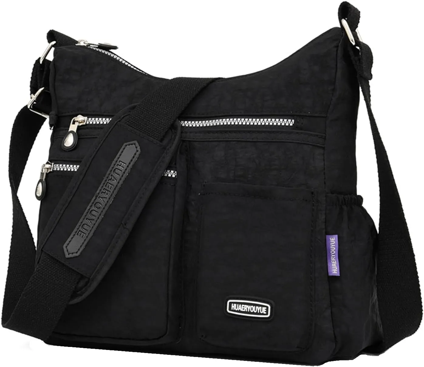 Crossbody Bags for Women Multi-pocket Padded Shoulder Bag Waterproof Nylon Travel Pocketbook