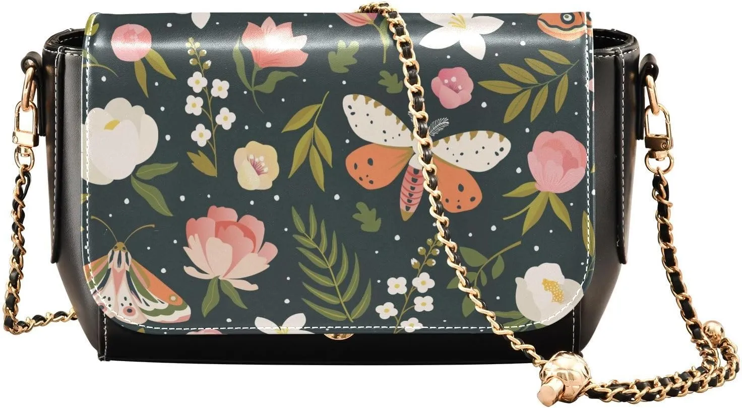 Crossbody Bags for Women Trendy Women's Black Shoulder Bag Small PU Leather Flap Cross Body Bag Handbags