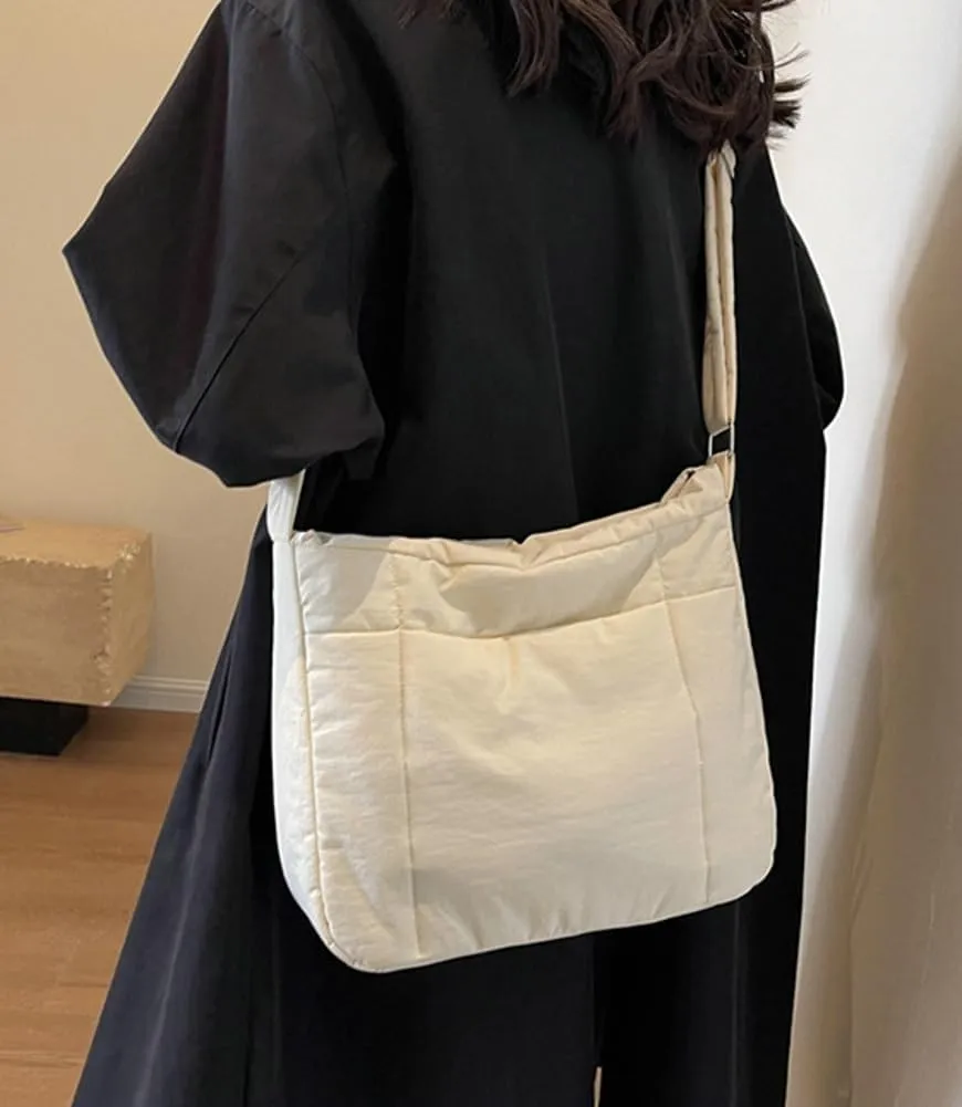 Crossbody Handbag Tote Bag Cotton Bag Gym Tote with Compartments, Yoga Bag for Travel For Unisex