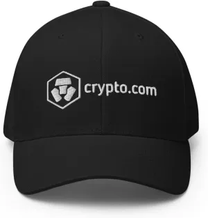 Crypto.com CRO Cryptocurrency Flex fit hat with Front and Back Embroidery