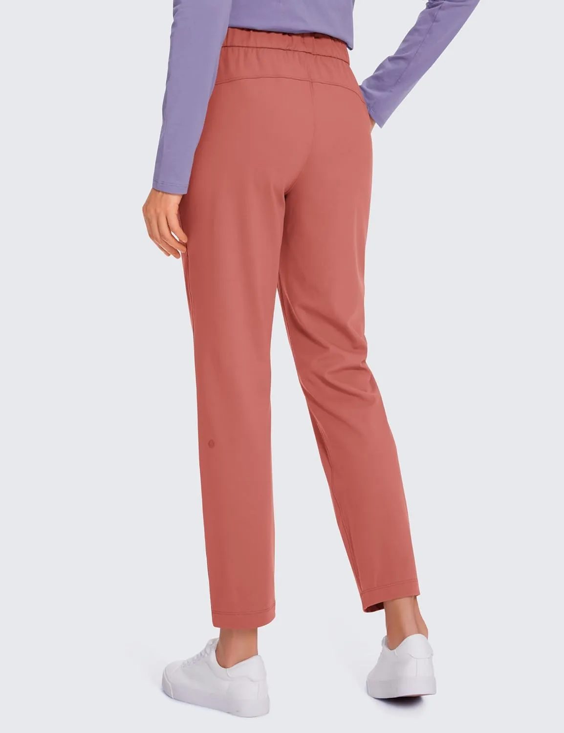 CRZ YOGA Womens 4-Way Stretch 7/8 Ankle Golf Pants Work Sweatpants Dress Yoga Travel Casual Lounge Workout Trousers Pockets