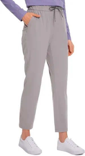 CRZ YOGA Womens 4-Way Stretch 7/8 Ankle Golf Pants Work Sweatpants Dress Yoga Travel Casual Lounge Workout Trousers Pockets