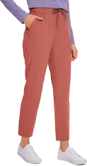 CRZ YOGA Womens 4-Way Stretch 7/8 Ankle Golf Pants Work Sweatpants Dress Yoga Travel Casual Lounge Workout Trousers Pockets