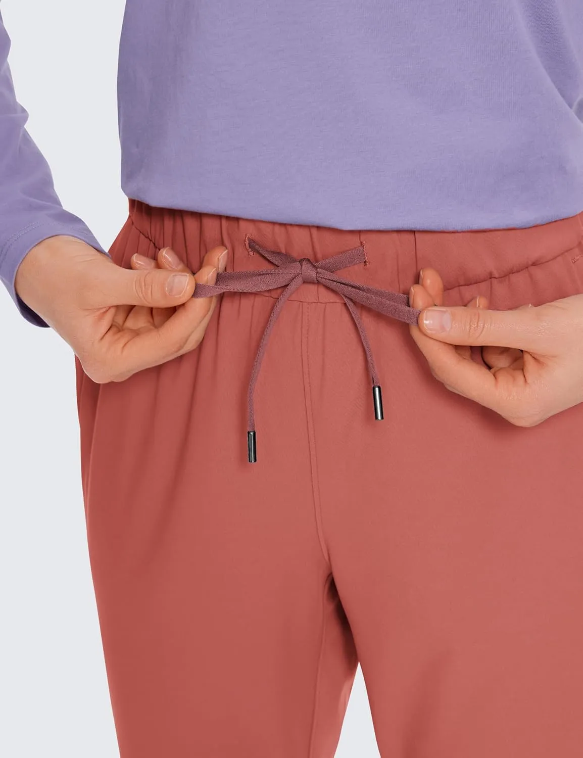 CRZ YOGA Womens 4-Way Stretch 7/8 Ankle Golf Pants Work Sweatpants Dress Yoga Travel Casual Lounge Workout Trousers Pockets