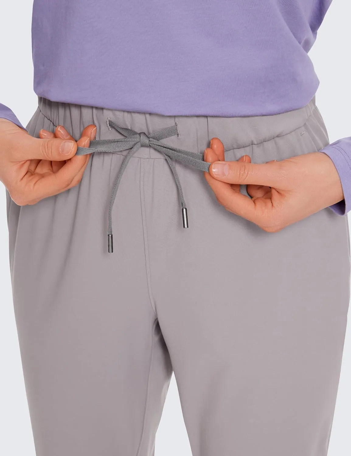 CRZ YOGA Womens 4-Way Stretch 7/8 Ankle Golf Pants Work Sweatpants Dress Yoga Travel Casual Lounge Workout Trousers Pockets