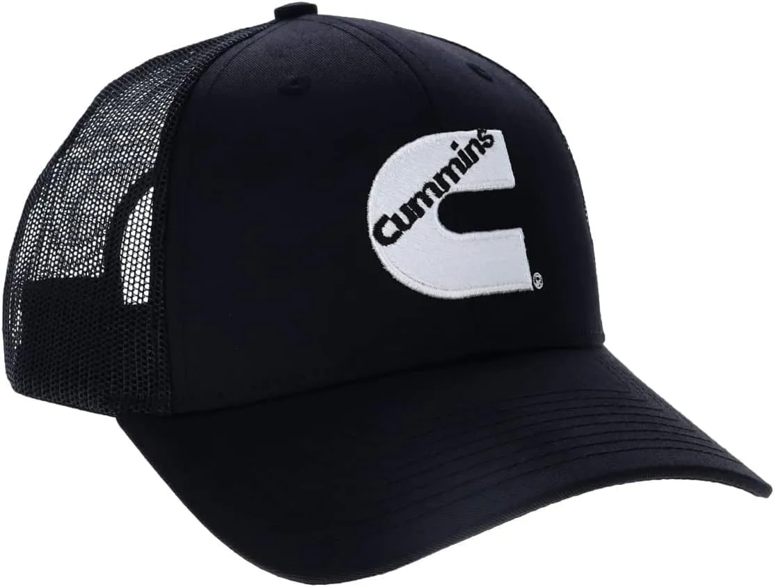 Cummins Engines Black & White Snapback Trucker Hat/Cap