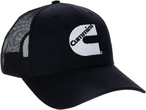 Cummins Engines Black & White Snapback Trucker Hat/Cap