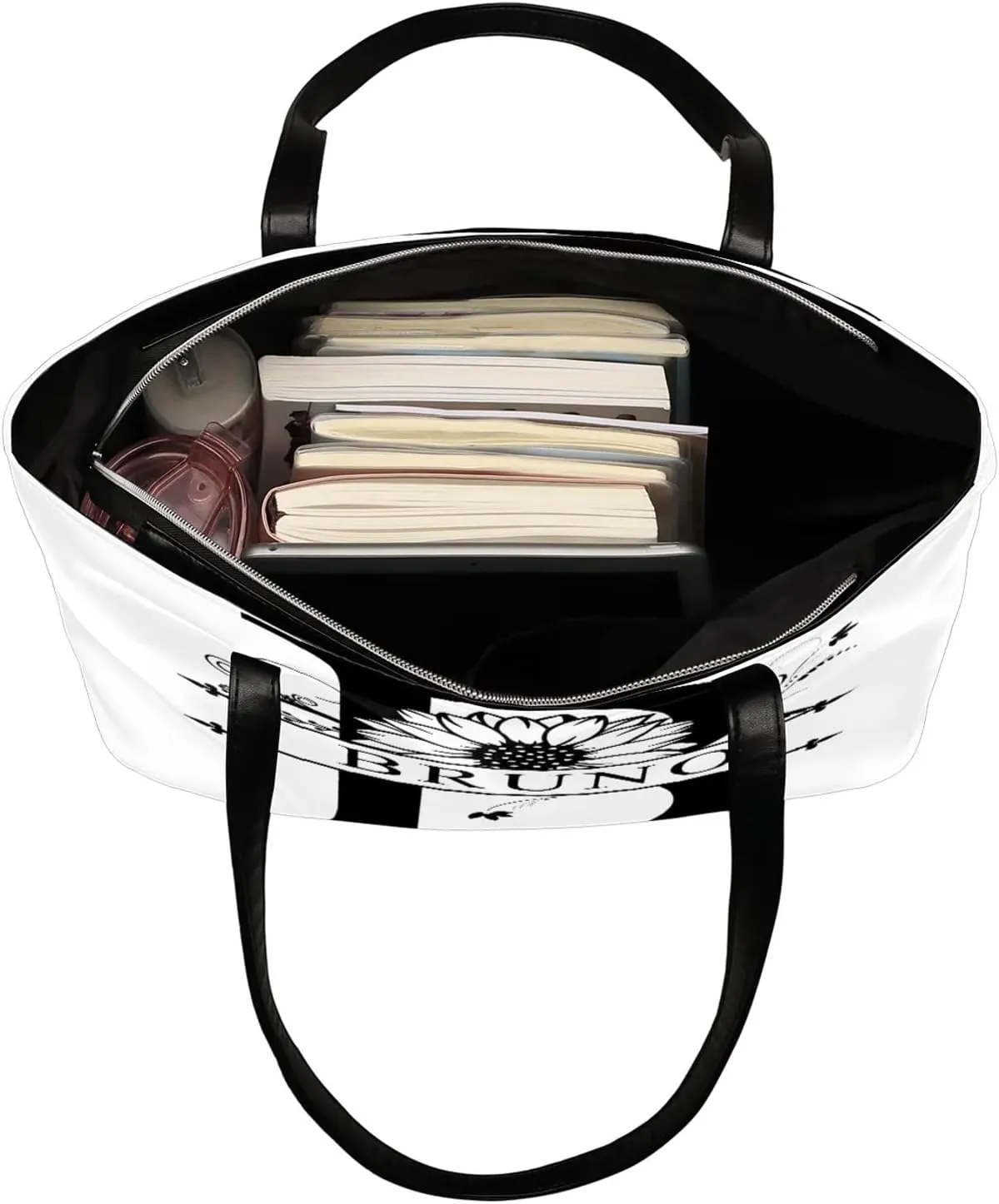 Custom A Tote Bag Women Shoulder Handbags PU Leather for Travel Work