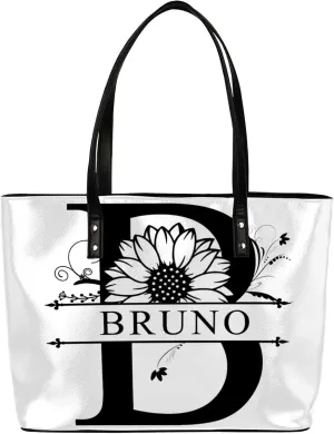Custom A Tote Bag Women Shoulder Handbags PU Leather for Travel Work