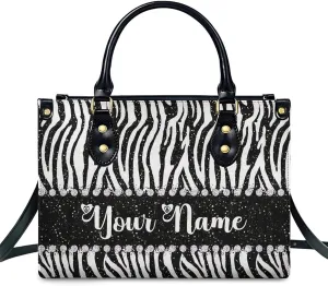 Custom Handbag for Women - Leather Tote Bag with Name, Photo for Mom, Teacher - Fashion Gifts for Birthday, Wedding