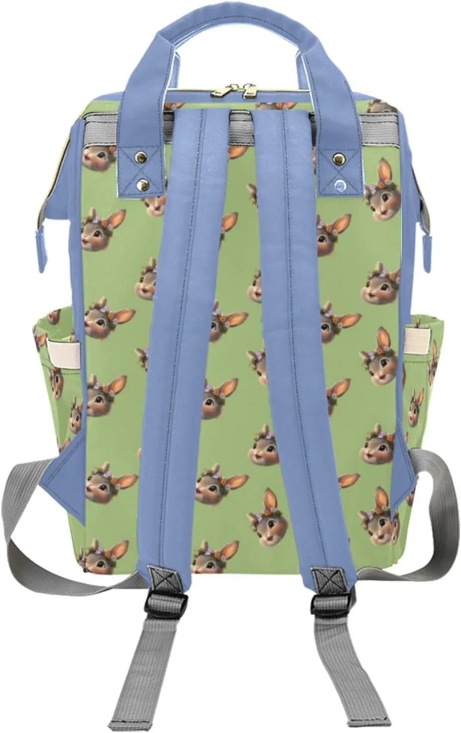 Custom Name Mommy Diaper Bag, Personalized Waterproof Backpack, Large Capacity, Multifunctional, Rabbit Design, Functional and Fashionable Mommy Bag for Moms