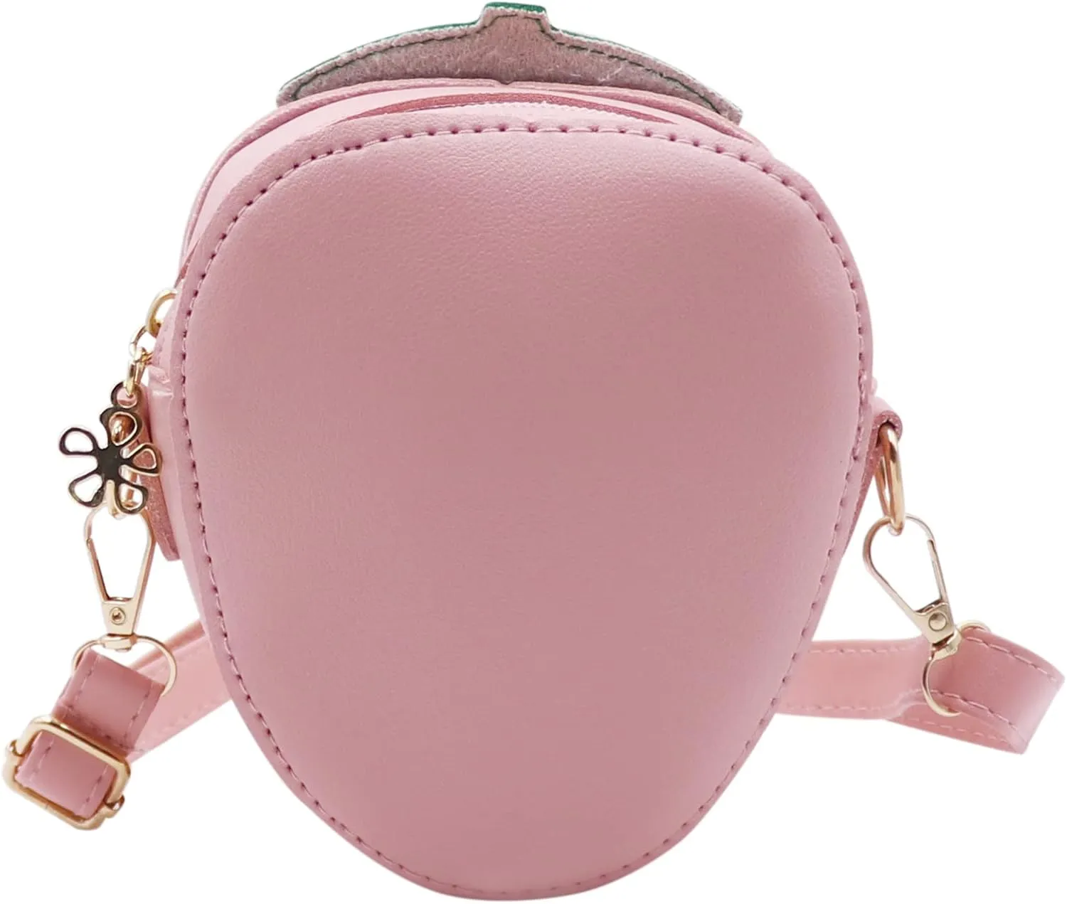 Cute Fruit Strawberry Shaped Crossbody Bag PU Leather Shoulder Purse Handbag with Adjustable Strap for Kids Girls