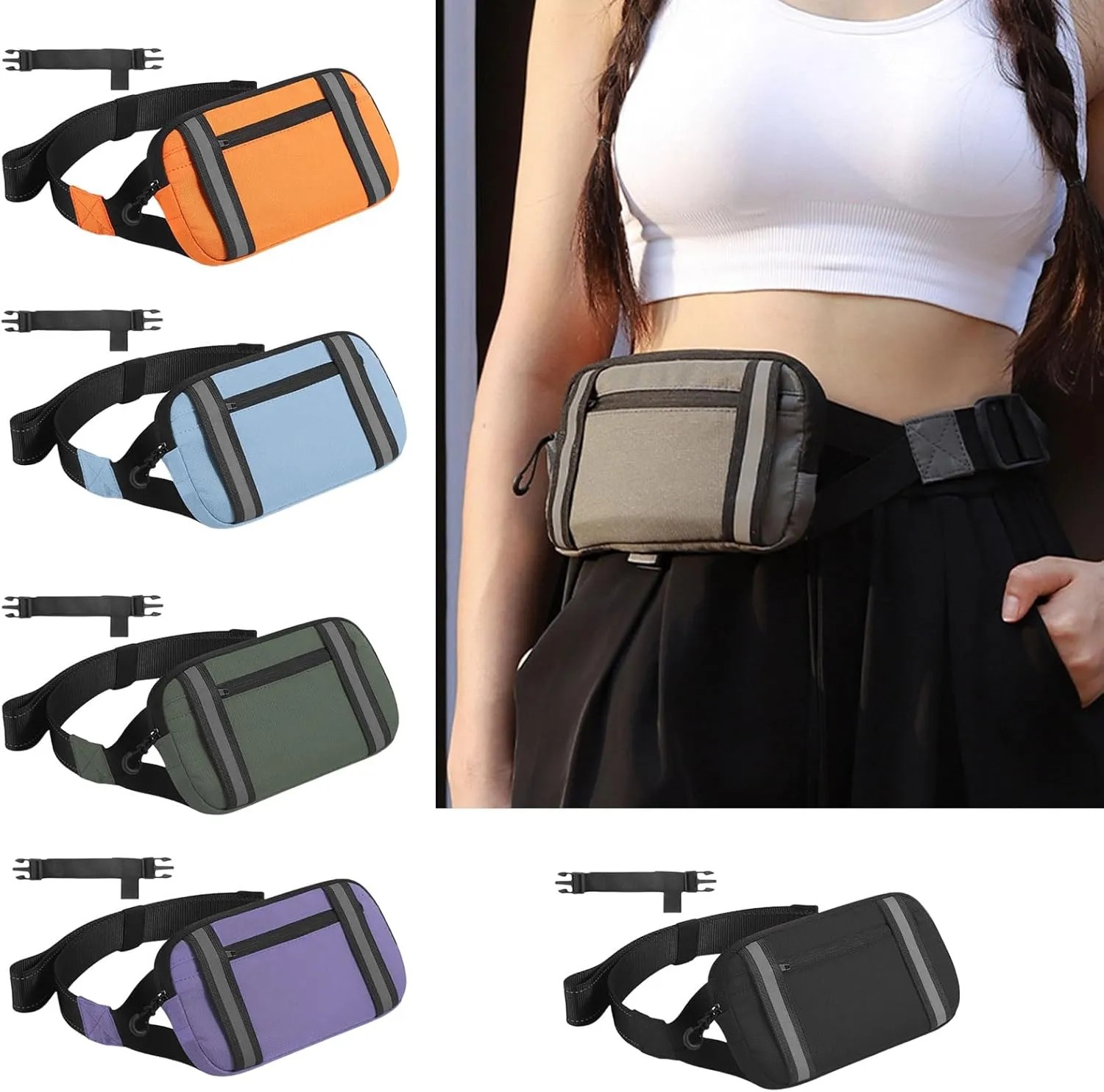 Cycling Crossbody Bag for Man Women Belt Bag Fashion Chest Bag Running Waist Bag Multifunctional Bicycles Bag Waist Pack