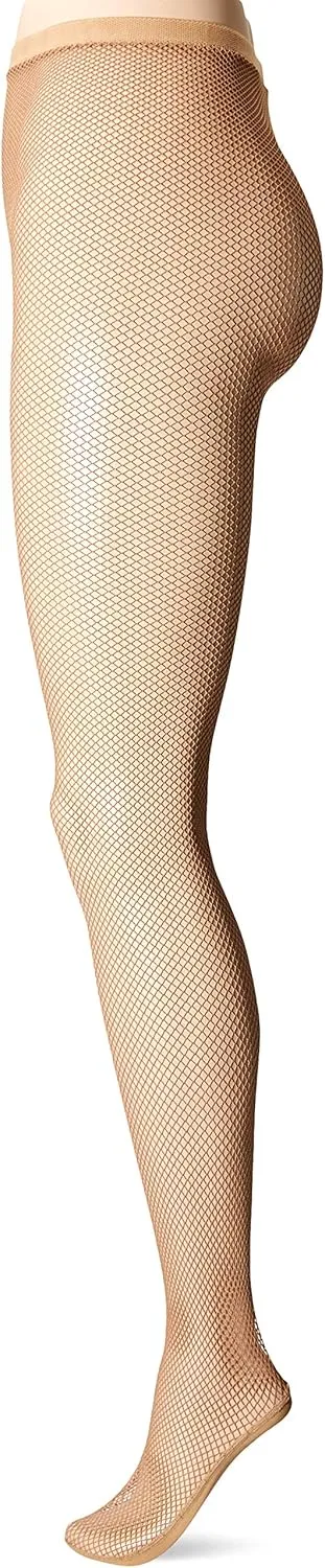 Danskin womens Padded Foot Fishnet Tights
