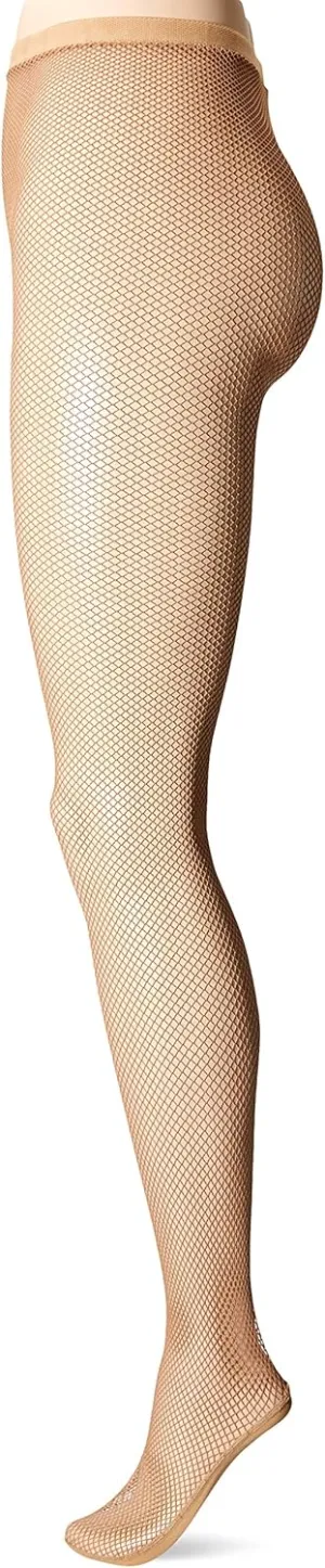 Danskin womens Padded Foot Fishnet Tights