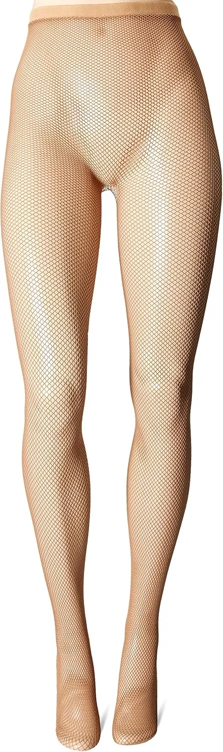 Danskin womens Padded Foot Fishnet Tights