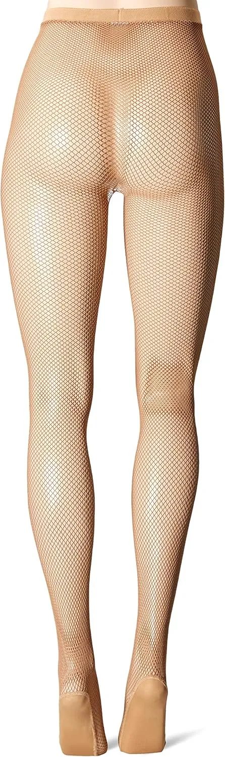 Danskin womens Padded Foot Fishnet Tights