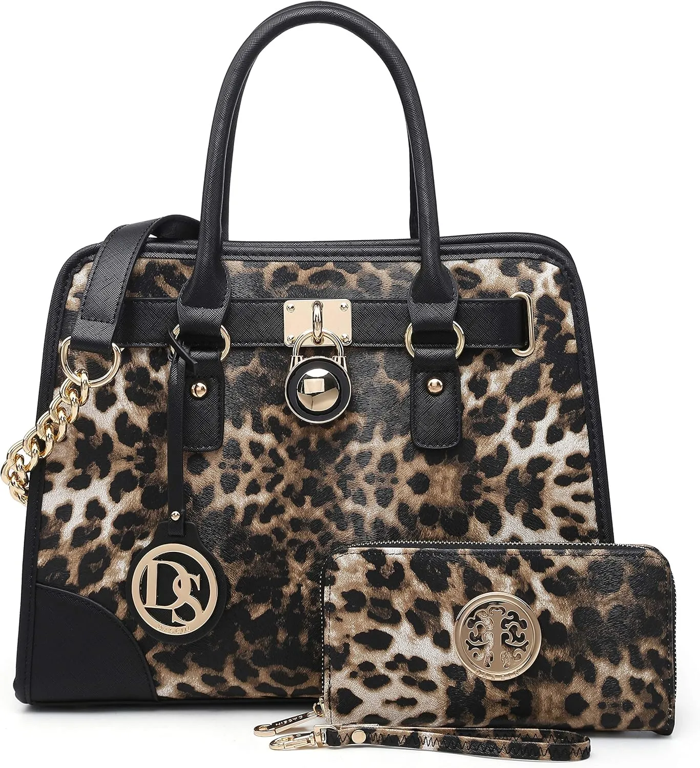 Dasein Women Handbags Top Handle Satchel Purse Shoulder Bag Hobo Bag Work Bag Set 2pcs