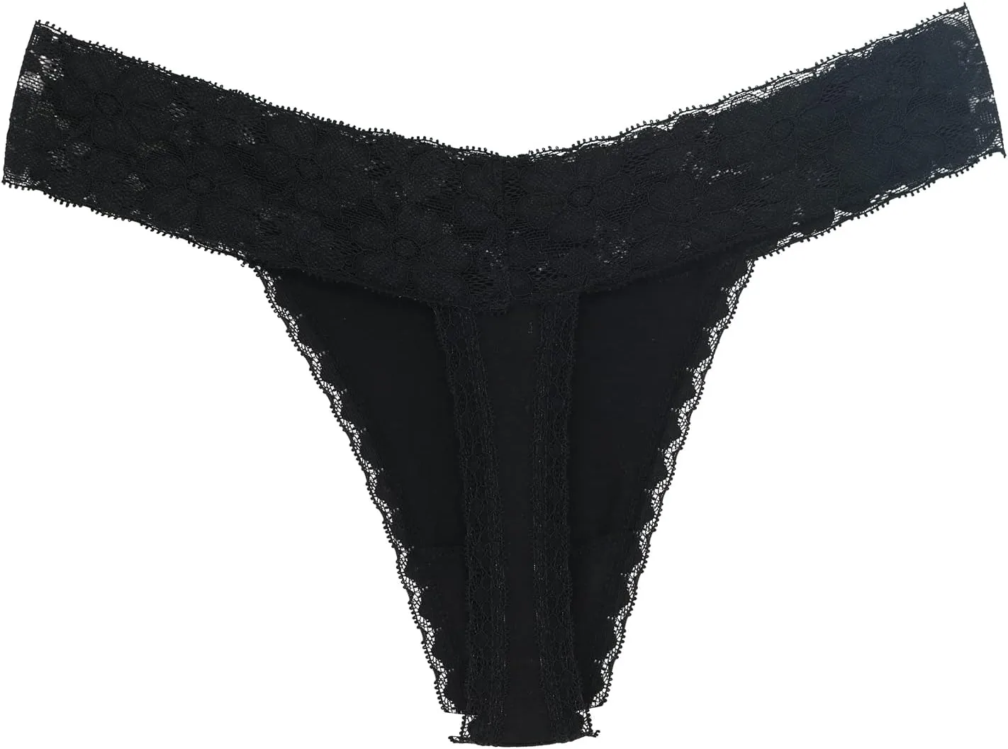 Delcroix Lace Thongs for Women - Cotton Underwear Panties Pack