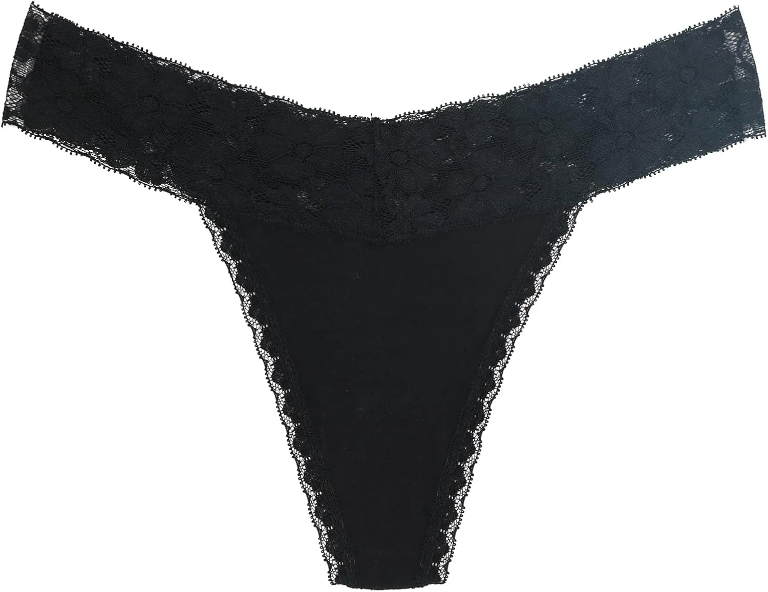 Delcroix Lace Thongs for Women - Cotton Underwear Panties Pack