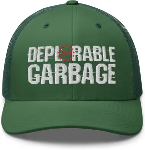 Deplorable Garbage 1776 Retro Trucker Hat for Men Women