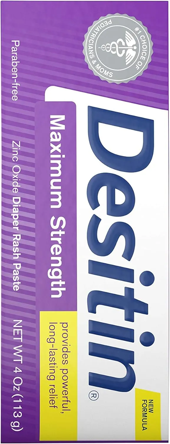 DESITIN Maximum Strength Diaper Rash Paste 4 oz (Pack of 4)