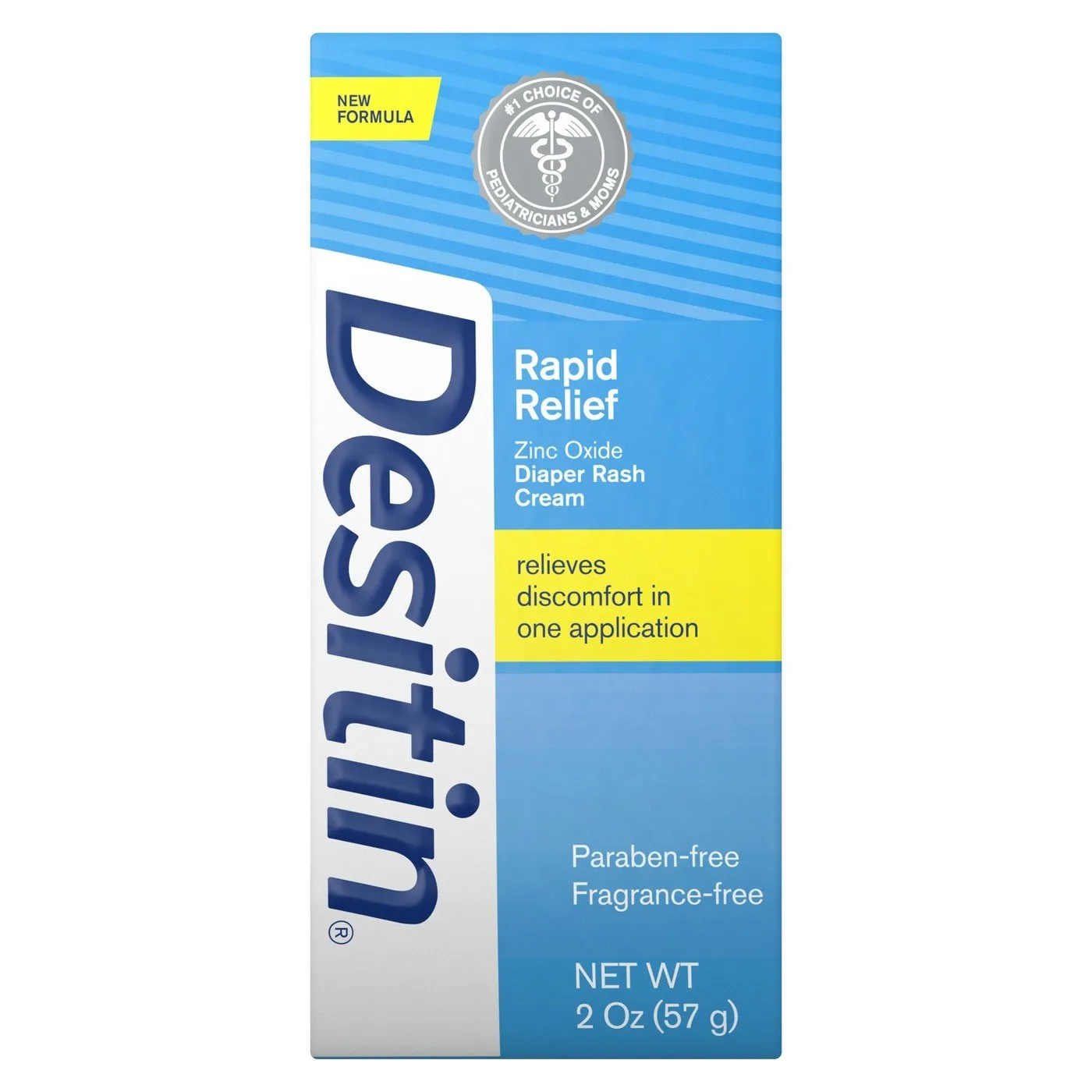 Desitin Rapid Relief Creamy Zinc Oxide Diaper Rash Cream, 2 Ounce (Pack of 3)