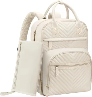 Diaper Bag Backpack for Women with Changing Pad, Baby Bag with Insulated Pockets Multifunctional Diaper Bags For Baby Girl Boy Waterproof Baby Bags For Boys Girls Maternity Bag Beige