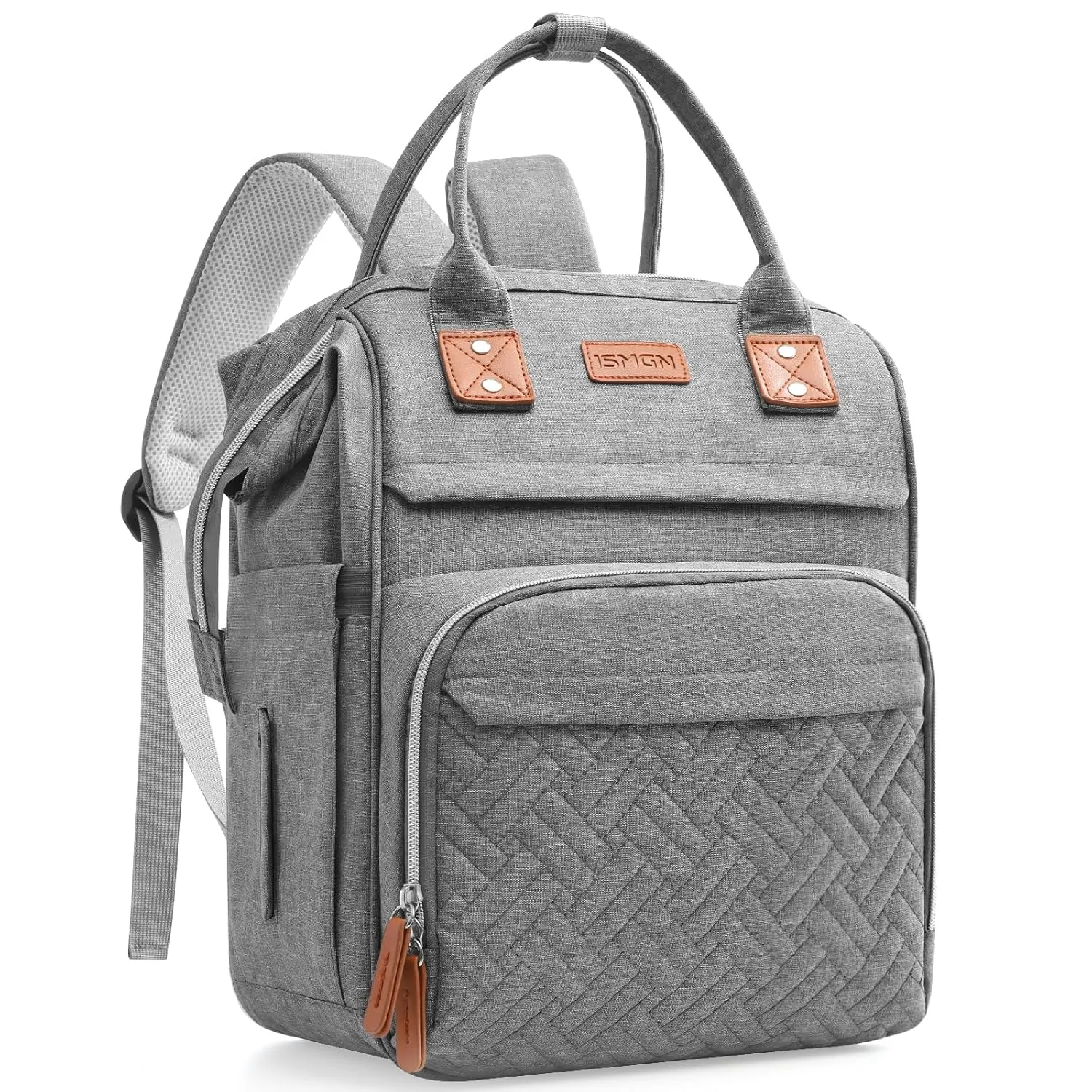 Diaper Bag Backpack, Large Diaper Bag, Multifunctional Diaper Bag, Baby Bag, Gray