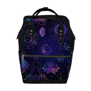 Diaper Bag Mummy Backpack Wisdom Constellation Yoga Blue Multifunction Baby Nappy Bag Large Capacity Nursing Bags Waterproof Travel Backpack