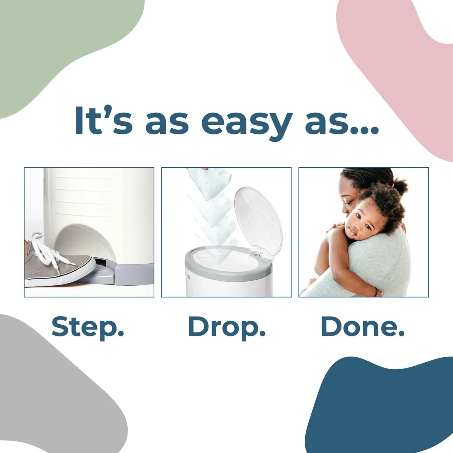 Diaper Dekor Classic Diaper Pail Biodegradable Refills | 2 Count | Most Economical Refill System | Quick & Easy to Replace | No Preset Bag Size Use Only What You Need | Exclusive End-of-Liner Marking