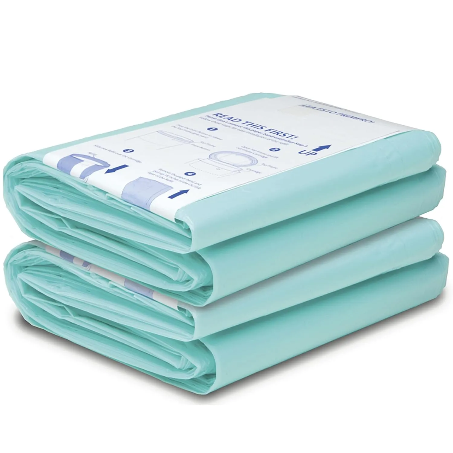 Diaper Dekor Classic Diaper Pail Biodegradable Refills | 2 Count | Most Economical Refill System | Quick & Easy to Replace | No Preset Bag Size Use Only What You Need | Exclusive End-of-Liner Marking