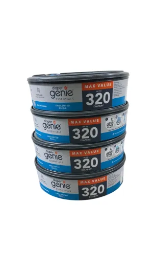 Diaper Genie Refill Bags, Unscented, 4pk of 320