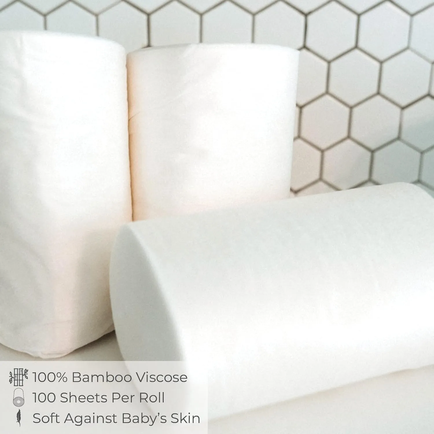 Diaper Liners for Cloth Diapers, 100 Disposable Sheets Per Roll, Made of Soft Material, by Nora's Nursery