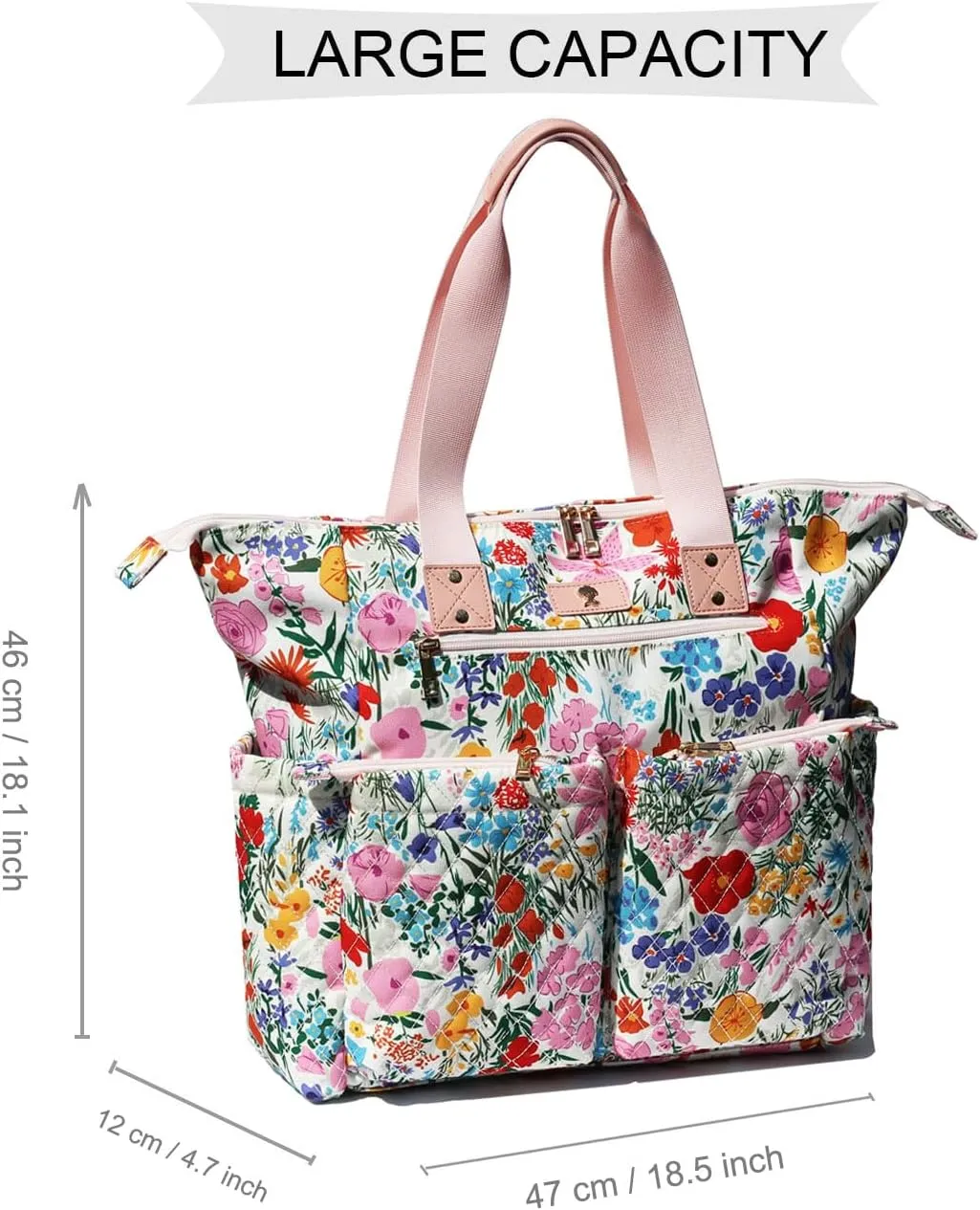 Diaper Tote Bag Totepack Backpack 2 in 1 for Women Multifunctional Large Capacity with Insulated Pockets Travel