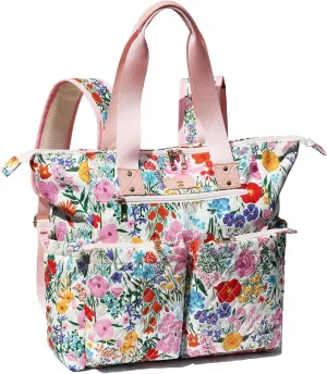 Diaper Tote Bag Totepack Backpack 2 in 1 for Women Multifunctional Large Capacity with Insulated Pockets Travel