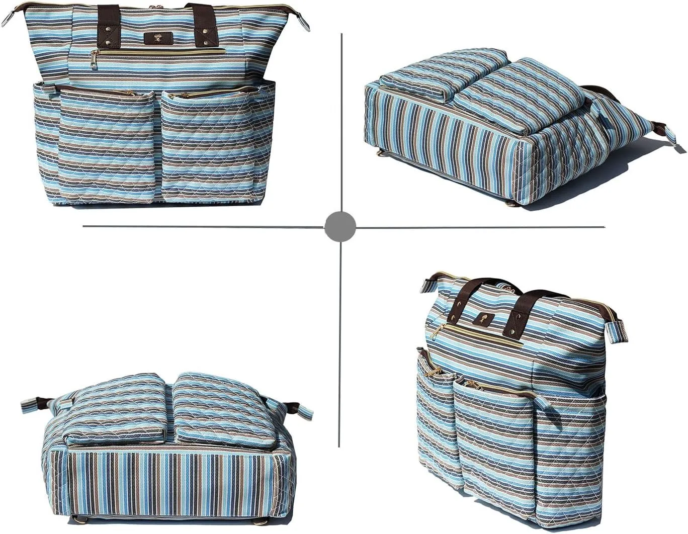 Diaper Tote Bag Totepack Backpack 2 in 1 for Women Multifunctional Large Capacity with Insulated Pockets Travel