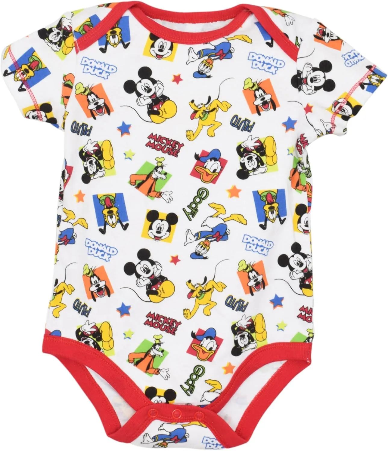 Disney Mickey Mouse Lion King Winnie the Pooh Pixar Toy Story Finding Nemo Baby 5 Pack Bodysuits Newborn to Infant