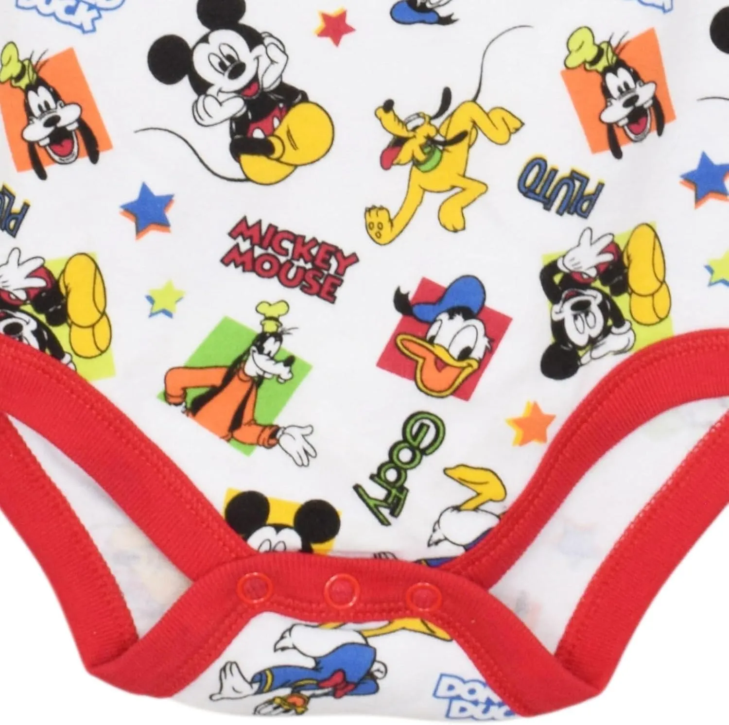 Disney Mickey Mouse Lion King Winnie the Pooh Pixar Toy Story Finding Nemo Baby 5 Pack Bodysuits Newborn to Infant