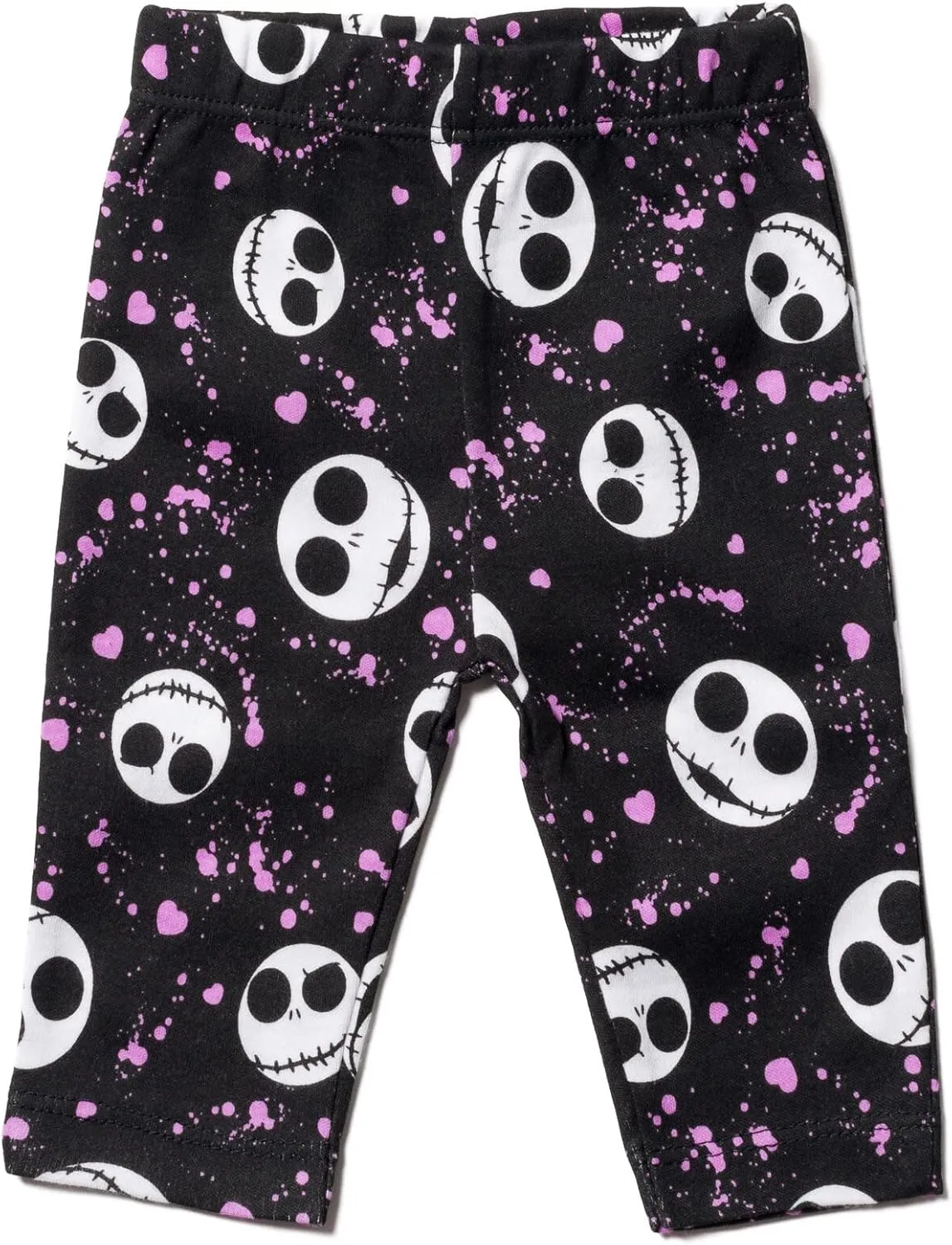 Disney Nightmare Before Christmas Zero Sally Jack Skellington Baby Girls Bodysuit Pants and Headband 3 Piece Outfit Set